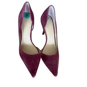 Michael Kors Womens Purple Suede Solid Pointed Toe Stiletto Heel D'Orsay Size 8